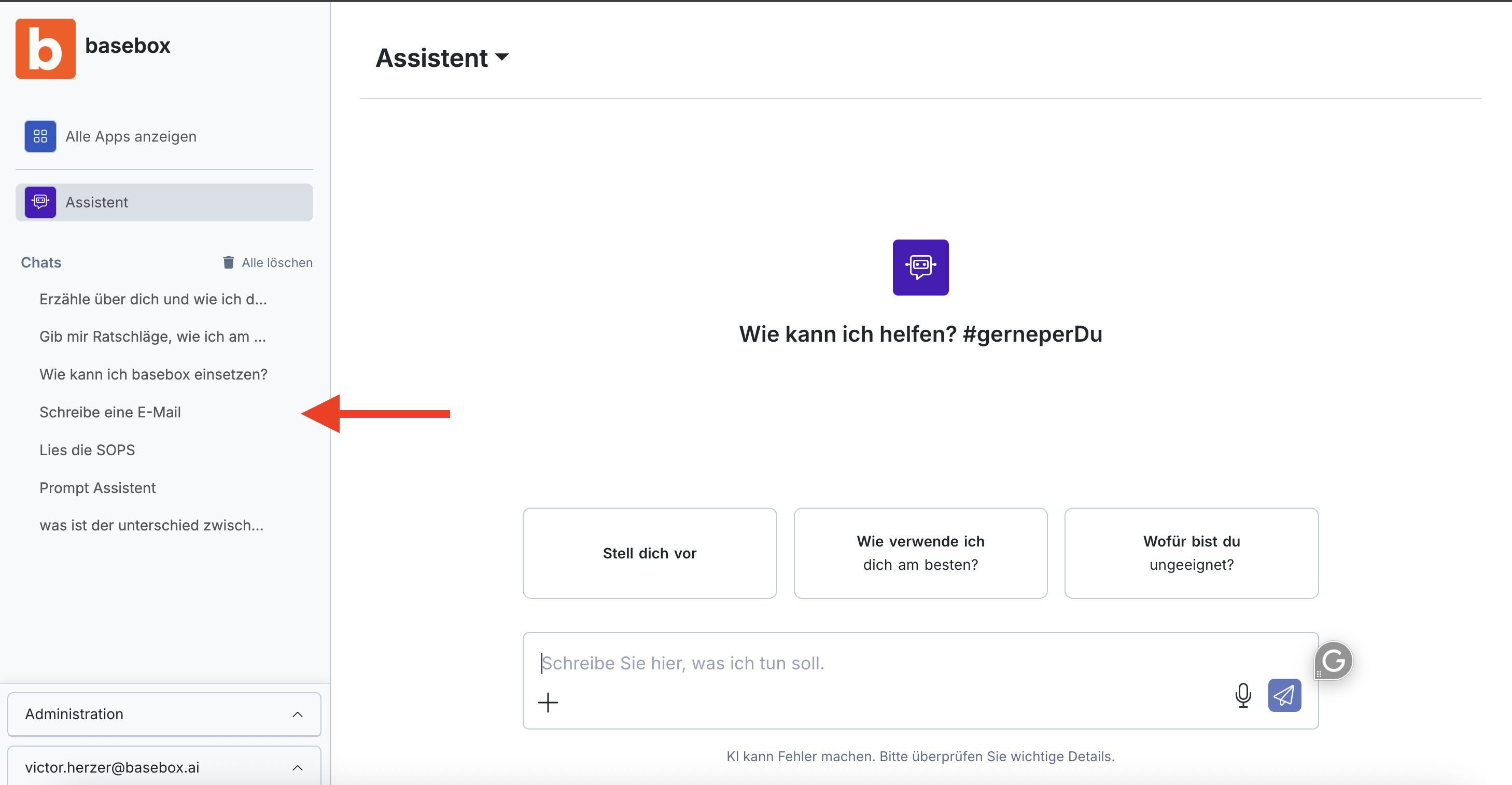 Chat löschen